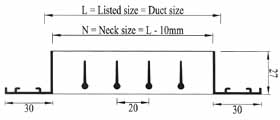 Return air grille, adjustable horizontal blades, ARG-HA