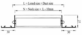 Return air grille, vertical blades, ARG-V