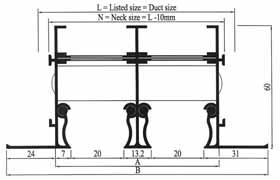 Supply air linear slot diffuser - ASLD